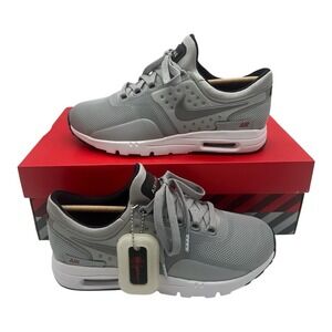 Nike Air Max Zero QS Shoes Women's Size 6.5 Metallic‎ Silver Sneakers 863700-002